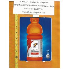 Large Pepsi HVV or High Visibility Vendor Size Soda Flavor Strip Gatorade Orange 20oz  BOTTLE
