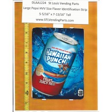 Large Pepsi HVV or High Visibility Vendor Size Soda Flavor Strip Hawaiian Punch Fruit Juicy Red 12oz CAN