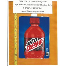 Large Pepsi HVV or High Visibility Vendor Size Soda Flavor Strip Mountain Dew Code Red 20oz SIDEKICK BOTTLE