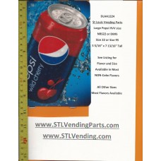 Large Pepsi HVV or High Visibility Vendor Size Soda Flavor Strip Pepsi Wild Cherry 12oz CAN