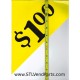 A single Choice of Large Yellow Price Triangle Vinyl Sticker