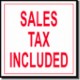 STICKER "Sales Tax Included"  2 1/2" x 2 1/2"